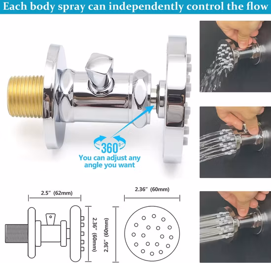 304 ステンレス鋼のシャワーセット、ベビーシャワーギフトセット付きのコンプリートコンボセット